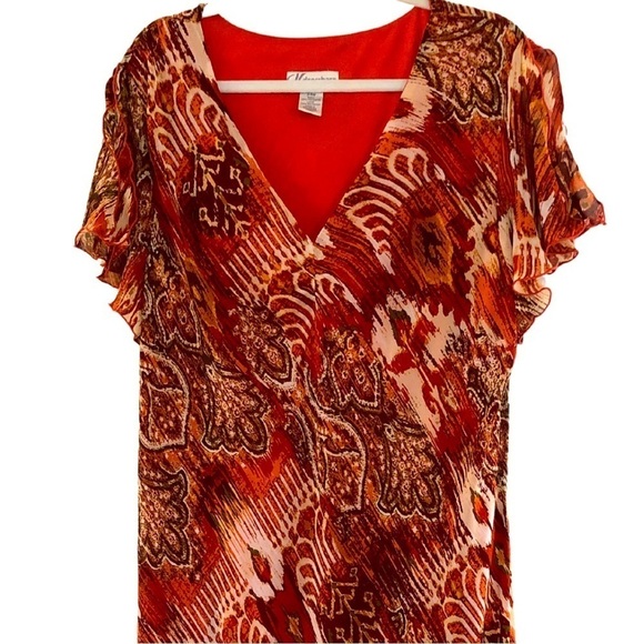 Dressbarn Woman Patterned Maxi Dress size 24W - Picture 2 of 9